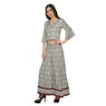 thumbnail image 2 of Moomaya Printed Long Palazzo And V- Neck Crop Top Set For Women Ethnic Dresses, 2 of 6