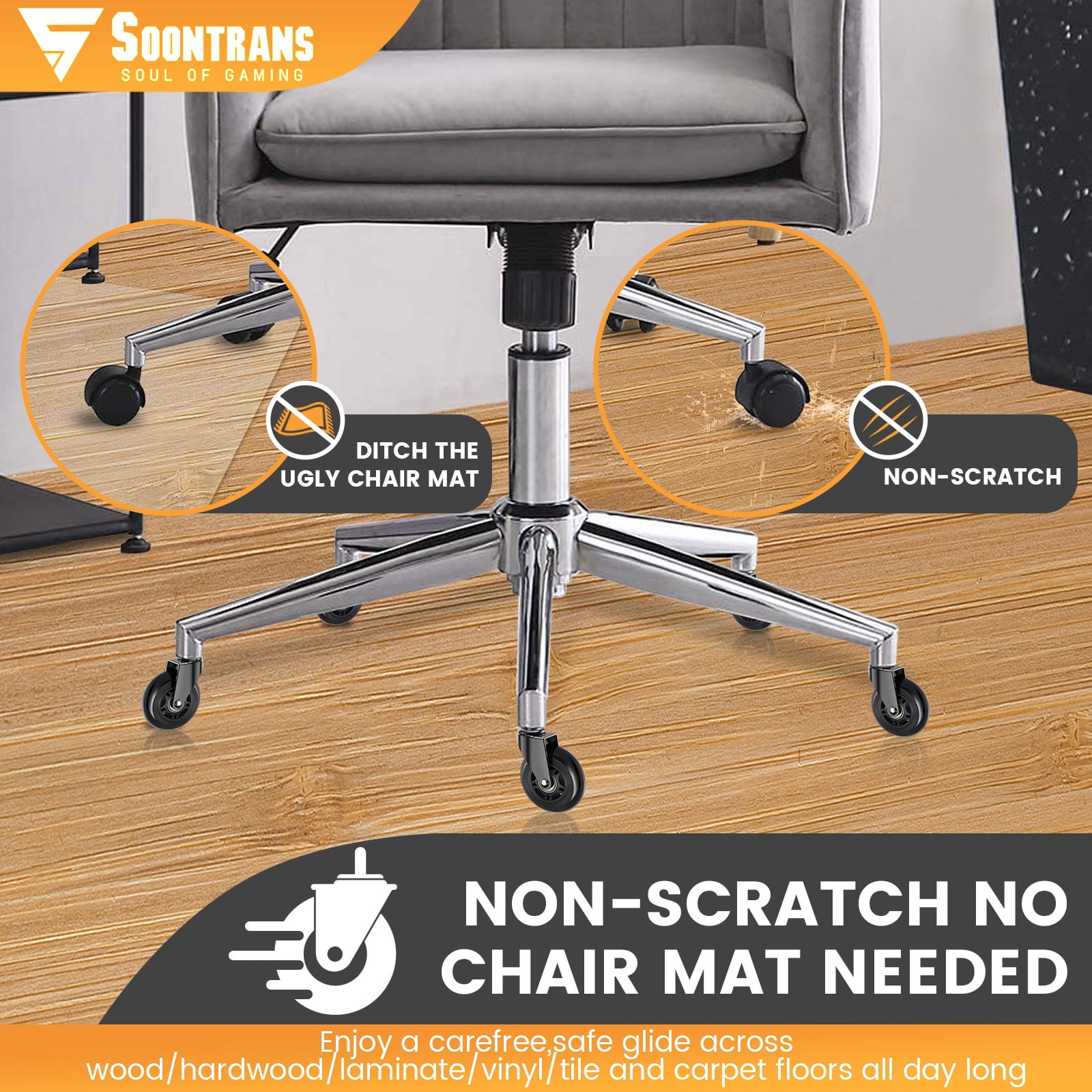 Non scratch office chair cheap wheels
