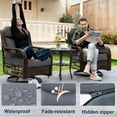 thumbnail image 6 of Outdoor Rattan Chair Cushions, Waterproof Patio Chair Replacement Cushions, 6in Thick Seat Back Cushion for Deck Yard and Poolside（Gray）, 6 of 6