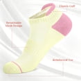 thumbnail image 2 of Loritta 6 Pairs Womens Socks Ankle Casual Low Cut Cushioned Running No Show Socks for Women, Size 8-10, 2 of 6