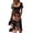 Black, variant on Women's Halloween Print Casual Dress, Round Neck with Pockets, Comfortable Relaxed Fit for Everyday Outings, Halloween Themed Cosplay Dress Black L