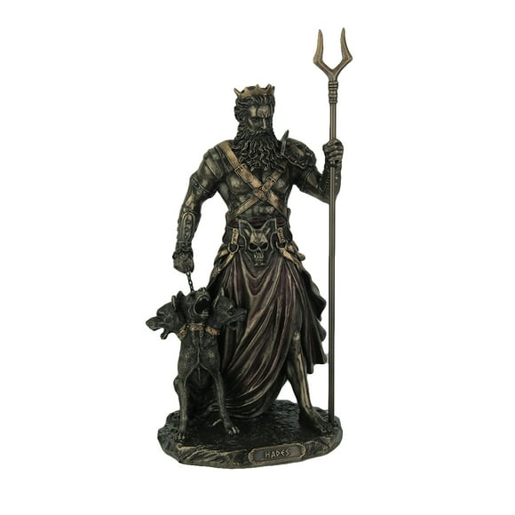 Dieu Grec des Enfers Hadès et Statue de Cerbère