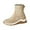 Beige, variant on Fashionable Solid Color Suede Side Zipper Ankle Boots Comfortable Warm Winter Booties for Casual Outdoor Footwear