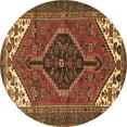 thumbnail image 1 of Ahgly Company Indoor Round Persian Brown Traditional Area Rugs, 6' Round, 1 of 4