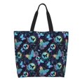 thumbnail image 1 of Balery Blue Butterfly Bolsa Tote Estilo Estético con Cremalleras, Bolsa de Hombro, Bolsa de Compras Grande y Plegable, 1 of 8