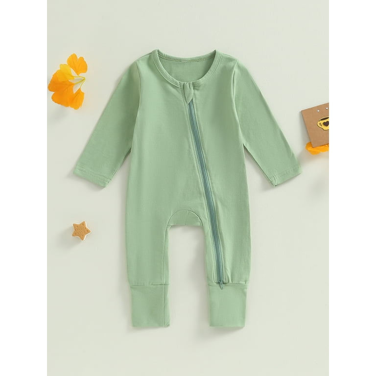 Solid color baby sleepers sales