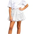 thumbnail image 4 of Eltusu Girls Skirts, Fashion Bow Elastic Waist Casual Mini Skirts White Size 5-6 T, 4 of 7