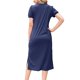 thumbnail image 5 of Vestido largo de cuello redondo de moda para mujer vestido sólido de manga corta Pompotops ghjkhdj10566, 5 of 9