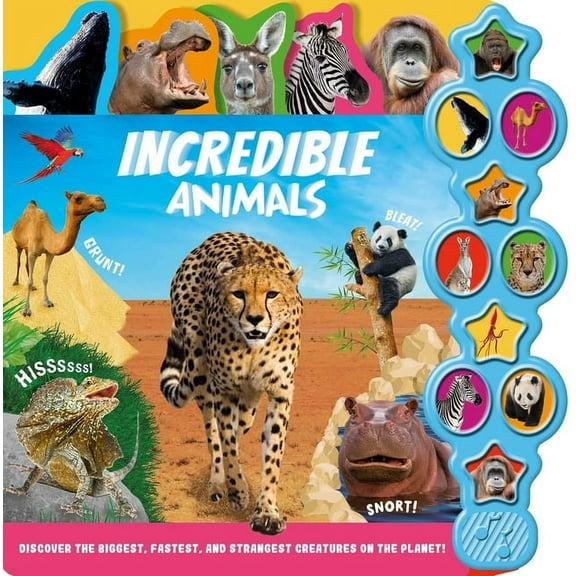 Incredible Animals: Interactive Children's Sound Book with 10 Buttons, (Board Book)
