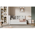 thumbnail image 6 of Twin Size Wood Daybed with Storage Shelves, USB and Trundle, White, 6 of 9
