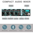 thumbnail image 7 of PRORECK MX10 1600W 6-Channel Powered Bluetooth Mixer with 10inch Passive Speakers PA System, 7 of 7