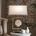 thumbnail image 3 of Baxton Studio Lampe de Table Coquillage en Métal Antique en Argent, 3 of 3