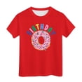 thumbnail image 1 of T-Shirt de Noël pour Fille, Manches Courtes, Col Rond, Coupe Décontractée, Basique, 1 of 4