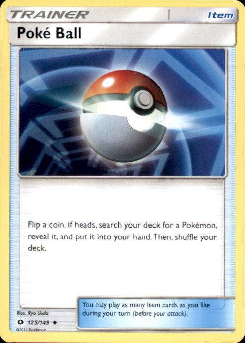 Pokemon Sun & Moon Base Set Uncommon Poke Ball #125