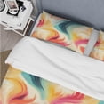 thumbnail image 4 of Designart "Embracing Boho Ikat Spirit In Teal And Yellow" Floral Bedding Covert Set - Cottage Bed Set With 2 Shams, 4 of 5