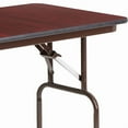 thumbnail image 5 of Flash Furniture 4-Foot Mahogany Melamine Laminate Folding Banquet Table, 5 of 6