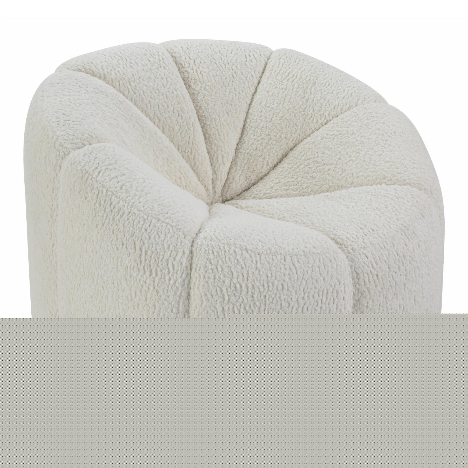 LV00230 - Chair w/Swivel, White Teddy Sherpa - Osmash