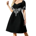 thumbnail image 4 of Vestido sin mangas de polilla de calavera de muerte, vestido de fiesta, vestido largo para mujer, 4 of 8