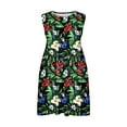 thumbnail image 3 of TGSLY Girls Summer Princess Dresses Cute Flower Printed Sleeveless Suspender Flared Skater Dress Loose Flowy Swing Beach Vacation Sundress with Pockets Multicolor#20 7 Years, 3 of 9