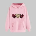 thumbnail image 2 of VBTAPA Valentines Day Sweatshirts for Women Trendy Love Heart Grahic Hoodies Loose Casual Pullover Sweatshirt with Kangaroo Pocket Pink XL, 2 of 6