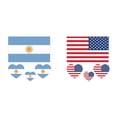 thumbnail image 1 of YWIYIUD 2PCS 2.36x2.36 Inch Portable PatrioticFlags Face Stickers Durable World Flag Face and Body Stickers Multicultural Travel Luggage Aviation Stickers for Football Competition Sports Event, 1 of 8