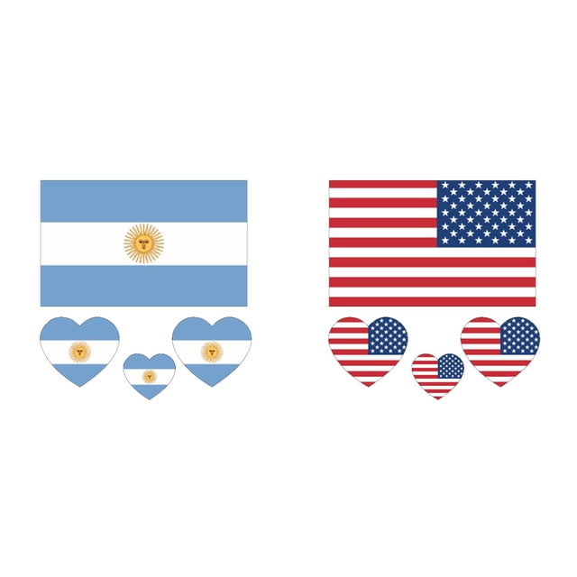 YWIYIUD 2PCS 2.36x2.36 Inch Portable PatrioticFlags Face Stickers Durable World Flag Face and Body Stickers Multicultural Travel Luggage Aviation Stickers for Football Competition Sports Event