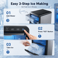 thumbnail image 6 of Friwest Nugget Ice Maker Countertop, 44lbs/24H Pebble Ice Maker Machine, Self-Cleaning Countertop Ice Makers with Ice Scoop, 8-10 Minute First Ice, 6 of 9