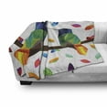 thumbnail image 2 of Polygonal Soft Flannel Fleece Throw Blanket, Low Poly Colorful Hummingbirds on a Branch with Falling Leaves Graphical, Cozy Plush for Indoor and Outdoor Use, 50" x 60", Multicolor, by Ambesonne, 2 of 5
