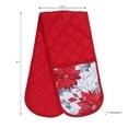 thumbnail image 2 of Christmas Double Four Mitt Red Poinsettia - Ensemble De 2, 2 of 2