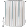 thumbnail image 2 of Shower Curtains for Bathroom, Teal Beige Brown Waterproof Fabric Shower Curtain, Modern Oil Painting Striped Abstract Art Decorative Bathroom Curtain for Bathtub, 66"x72", No Hooks Included, 2 of 9