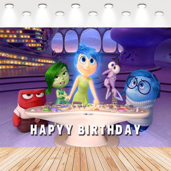 5 X3ft Inside Out Cartoon Birthday Party Decorations Supplies, Masks Party Photography Backdrop Photo Decor Banner, Kids Boys Baby Shower Photography Backdrop