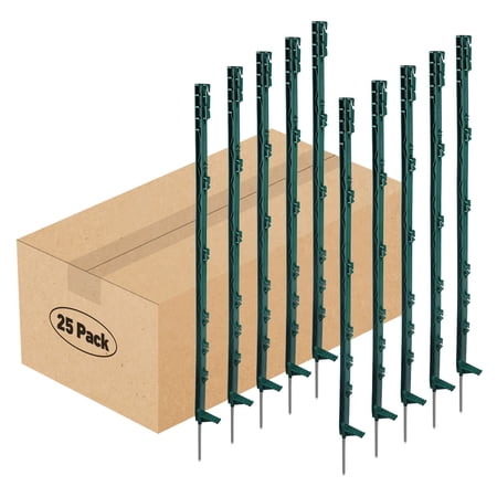 GZBEVITAR Electric Garden Fence Posts - 41 inch, Step in Plastic Fence ...