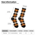 thumbnail image 2 of Picia Orange Plaid Print Athletic Socks for Men & Women – Cushioned Moisture-Wicking Crew Socks for Sports, Running, and Training, Soft & Breathable Size 5-11, 2 of 6