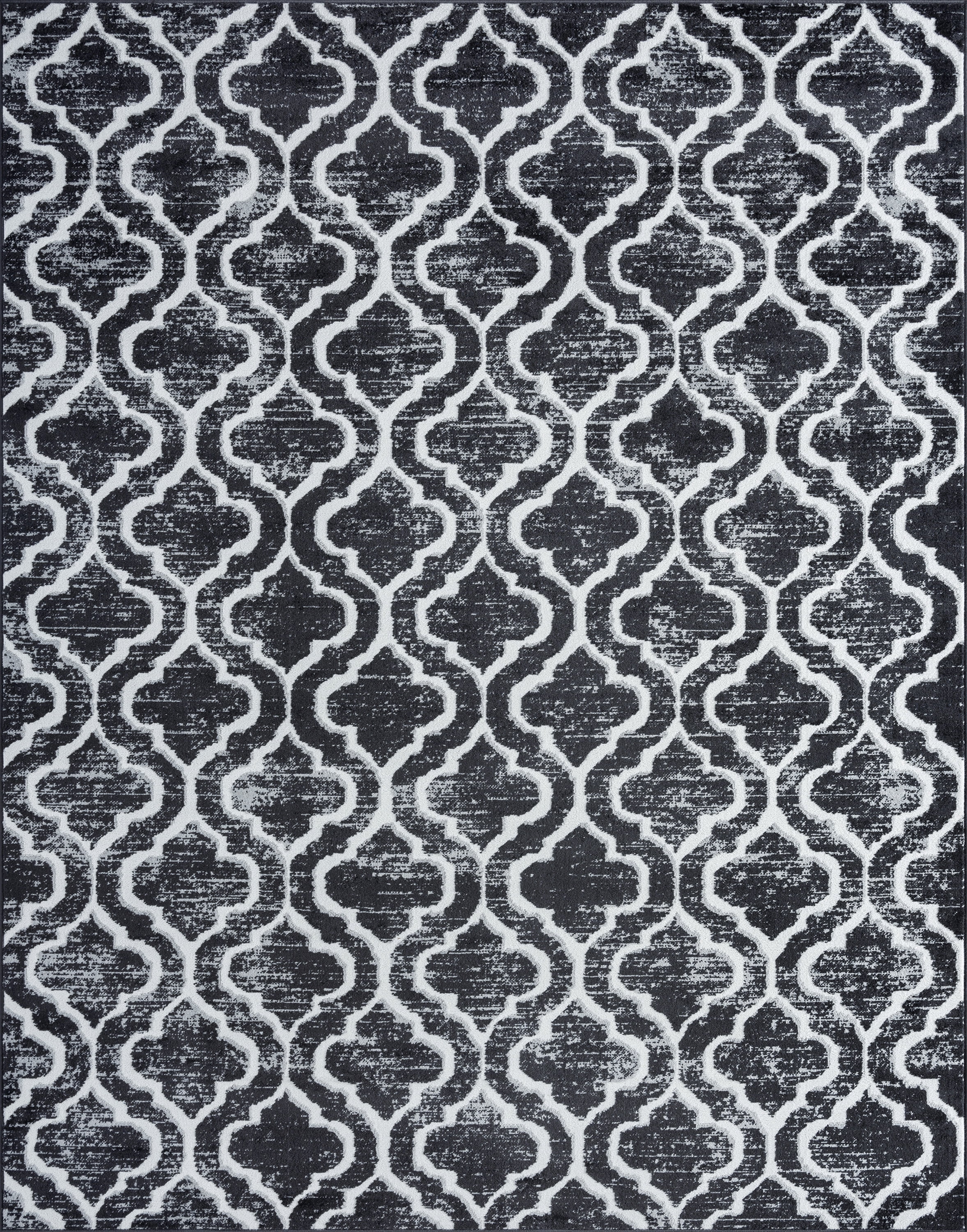 Transitional 5x8 Area Rug (5'3'' x 7'3'') Geometric Gray, Charcoal Living Room Easy to Clean