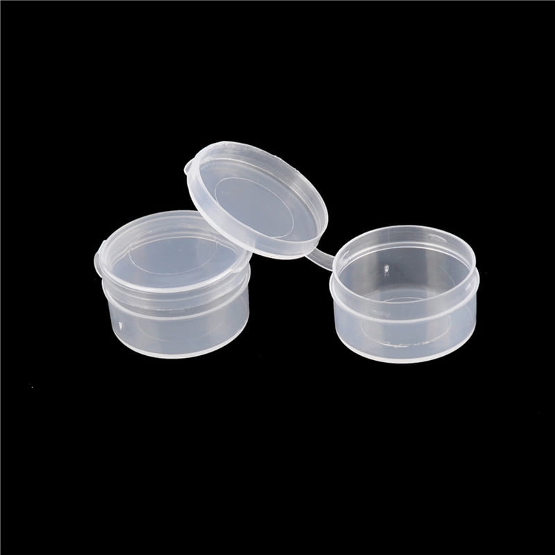 10x Round Plastic Storage Box Transparent Small Tablet And Capsule PackingBox''' 