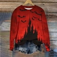 thumbnail image 3 of Womens Halloween Christmas Crewneck Sweatshirts Fall Winter Long Sleeve Pullover Tops Novelty Graphic Oversized Shirts, 3 of 5