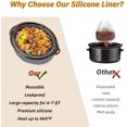 thumbnail image 4 of Silicone Slow Cooker Liners fit Crock-Pot 7-8 Quart Oval Slow Cookergsrfdtdfyujfygyugtftrderdrtujrfdcruyftftyfdedsryhsderdhctgrfdujf ✅ 6-7QT (1 Compartment) ✅ 6-7QT (1 Compartment), 4 of 5