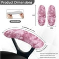 thumbnail image 6 of FKELYI Pink Tie-Dye Print Office Chair Covers with 2 Pcs Armrest Covers Swivel Boss Chair Slipcovers for Home Decor Removable Breathable Armchair Protector, 6 of 7