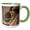 Green/White, variant on 3drose, a Steampunk Train Station, 15oz Mug