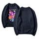 thumbnail image 3 of Pop cazadora para niña Printed Anime Print Long-Sleeved Sweatshirt 1*Top （Navy）, 3 of 3