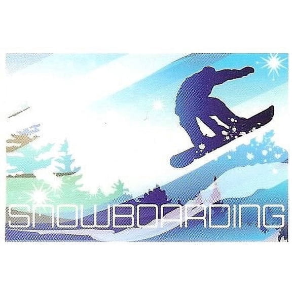Cool Snowboarding Edible Image Icing Cake Topper for Quarter Sheet Cake, by TNCT