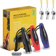 thumbnail image 1 of Silbato electrónico, paquete de 3 silbatos electrónicos de mano Silbato eléctrico con cordón Silbato deportivo al aire libre de alto volumen distintivo de tres tonos para entrenador, 1 of 5