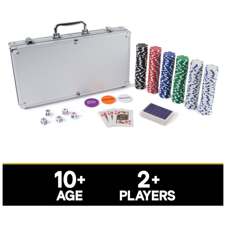 Cardinal Poker Set with 300 Chips Aluminum Case Includes Cards