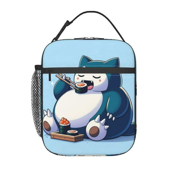 Snorlax Lunch Bag Insulated Reusable Lunch Box Lunch Tote Lunchbox Portable Bento Bags For Men Women Office Work Travel Picnic Camping 8 x 10 x 4 inch
