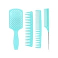 thumbnail image 2 of Juego De Peine Para Peinar, Peine Ergonómico Para El Cabello, Mango Esmerilado Profesional Para La Vida Diaria Para El Salón Del Hogar Para Peluquero OTVIAP caja verde embalado, 2 of 8