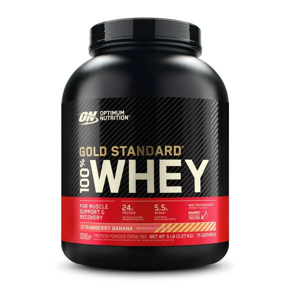 Gold Standard 100% Whey 5 Lbs Fresa Banana Optimum Nutrition