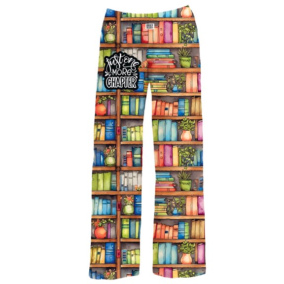 Collections Etc Just One More Chapter Book Lover Drawstring Waist Lounge Pants