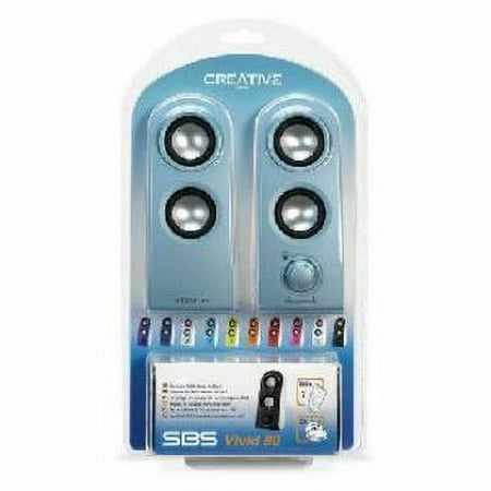 Creative 2.0 Speaker System, 4 W RMS, Light Blue