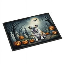 18 x 27 in. Unisex English Bulldog Spooky Halloween Doormat