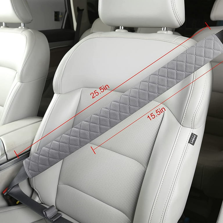 DEFNES Extra Long Seatbelt Covers Seatbelt Covers 15.5 Inches Super Soft Car Seat Belt Strap for Sedan SUV Trucks Shoulder Neck Chest Protector Pad Auto Interior Accessories 1Pcs Gray Walmart